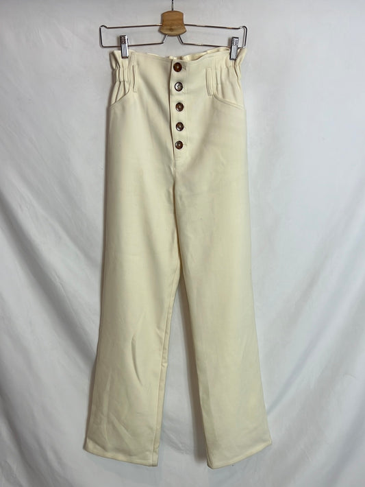 SEZANE. Pantalón blanco botones T.36