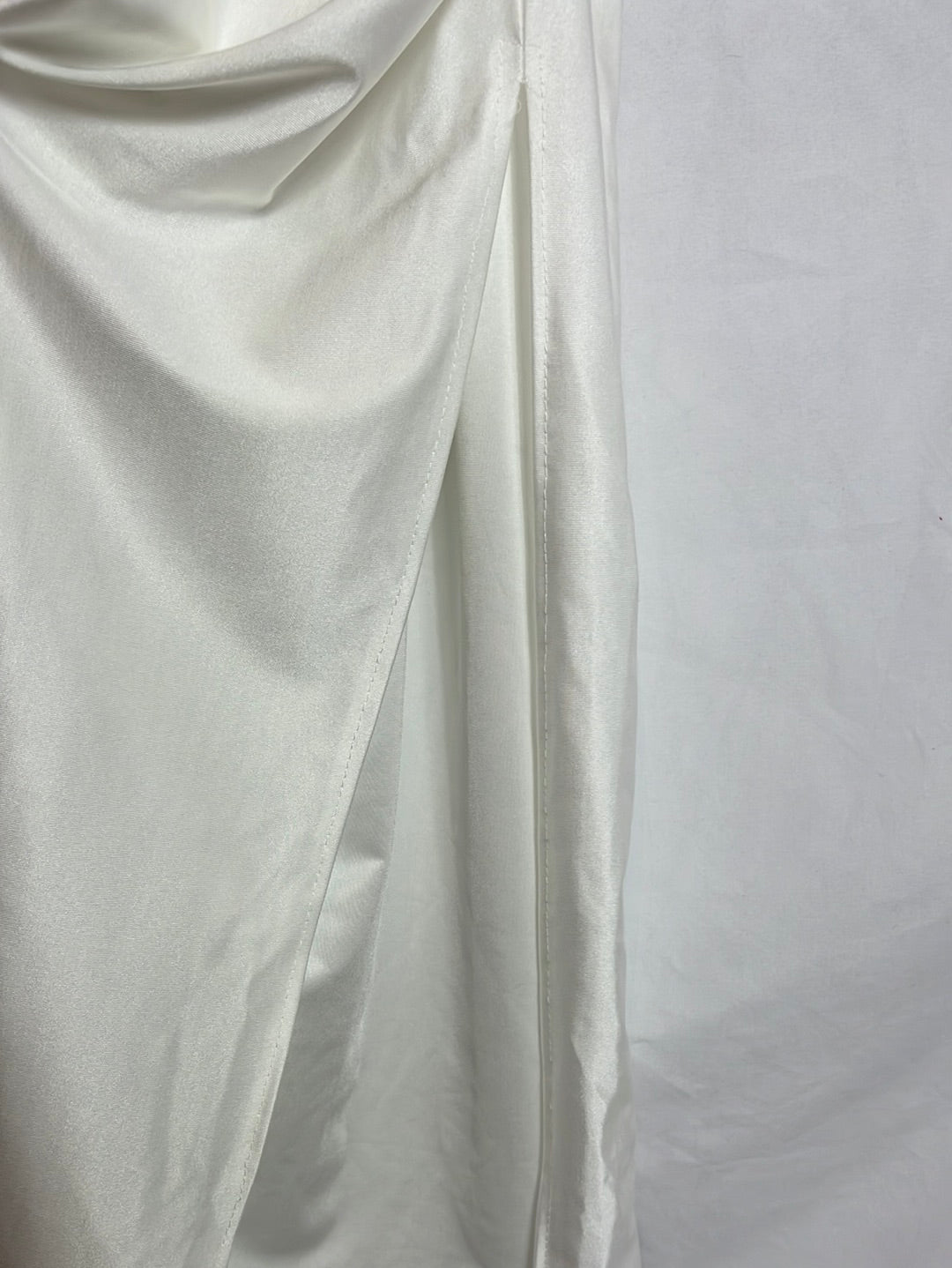 OTRAS. Vestido blanco midi licra T.u(xs/s)