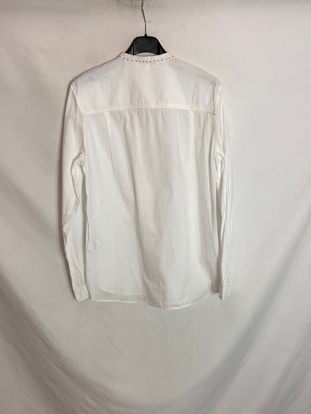 SCALPERS. Blusa blanca abalorios T.L