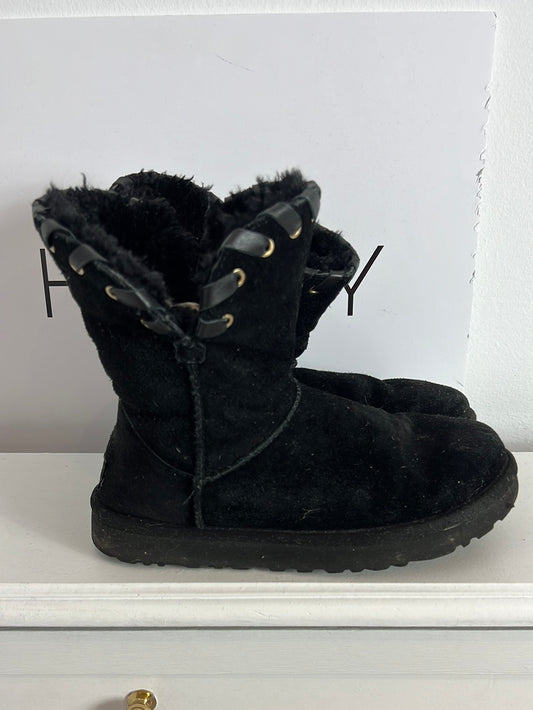 UGG. Botas negras pelito T.38