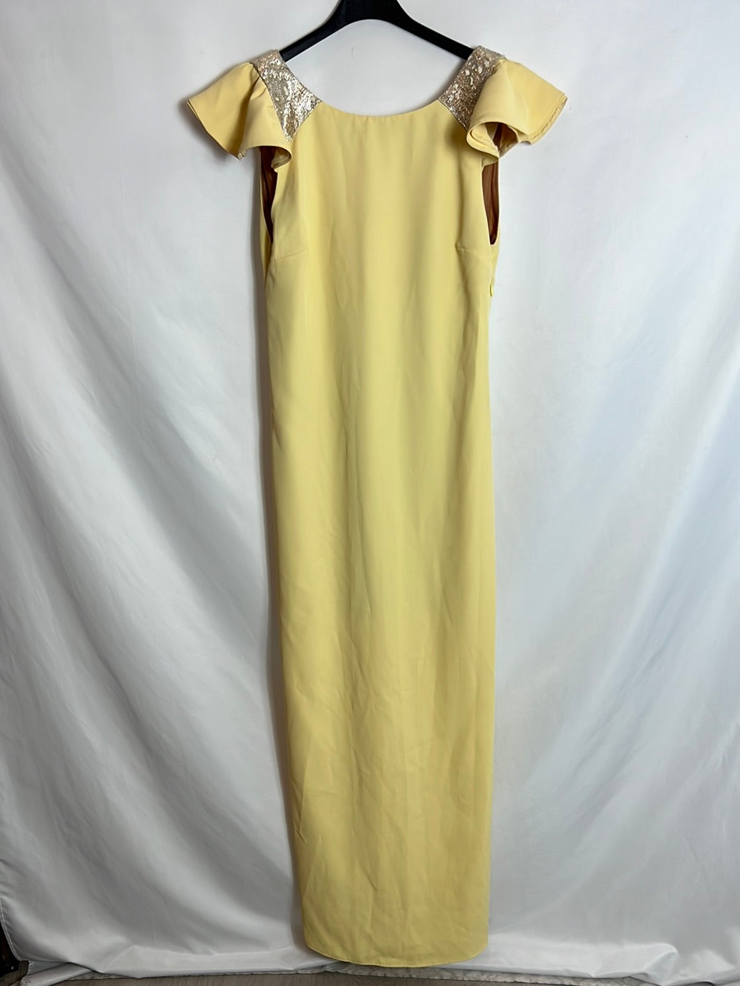 MYSULAFISH. Vestio midi amarillo claro detalles. T S