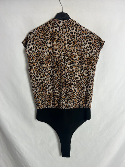 SENSE. Body animal print escote. T M