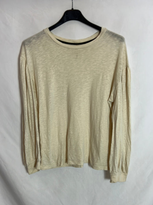 BELLEROSE. Camiseta beige fina T.2(M)