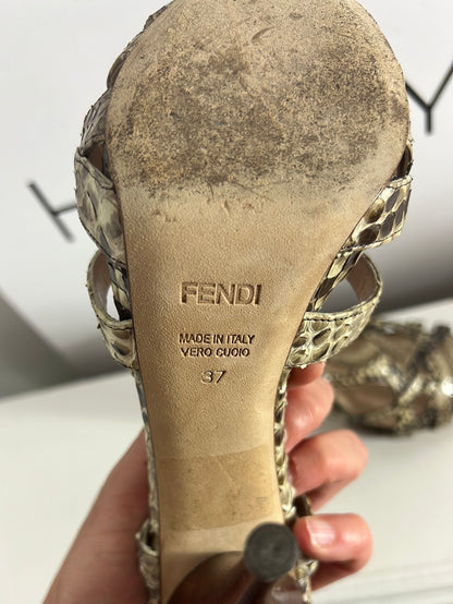 FENDI. Sandalia animal print. T 37