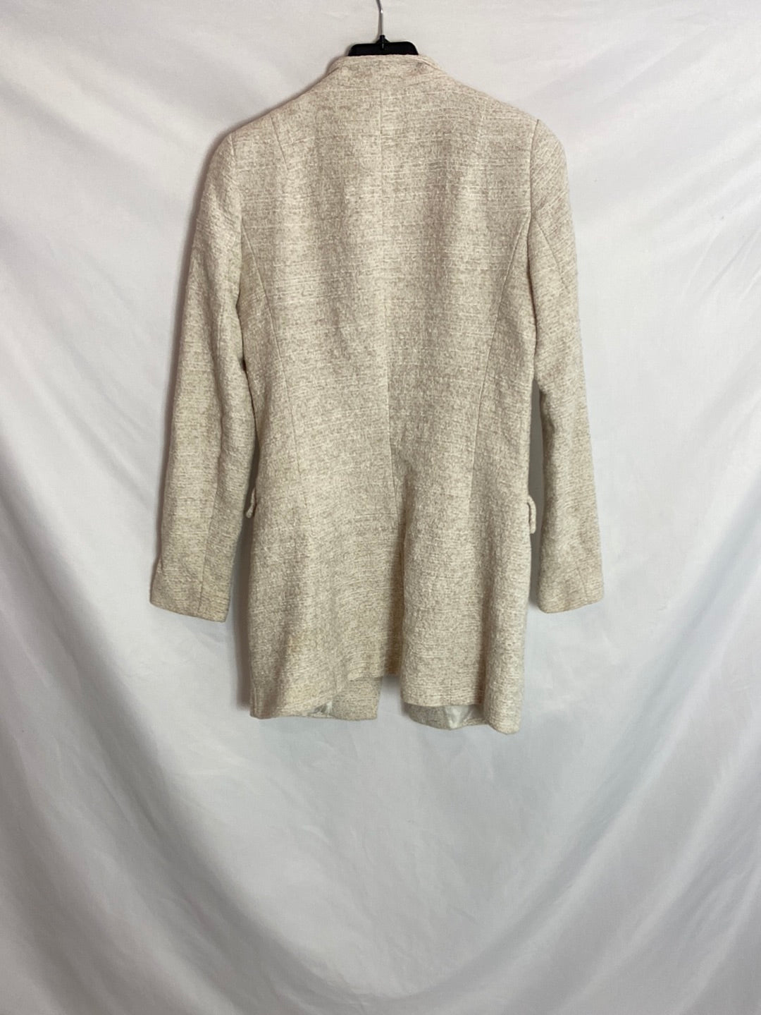 ZARA. Abrigo beige tweed. T.S