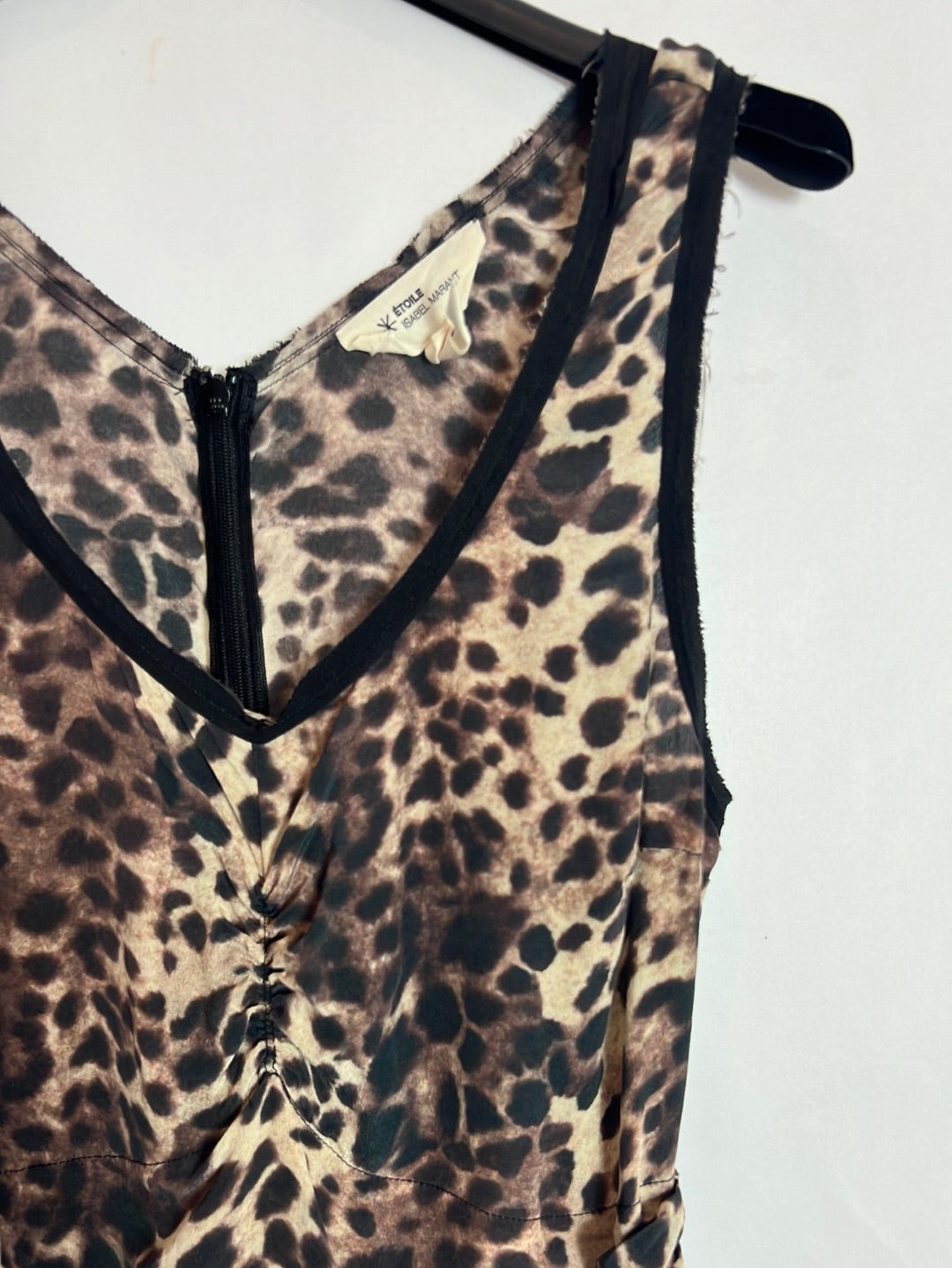 ISABEL MARANT. Vestido seda animal print. T 1 (S)