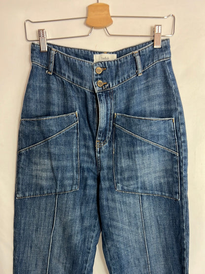 BA&SH. Pantalón denim slouchy. T 0 /34)