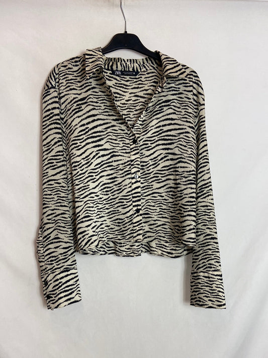 ZARA. Camisa animal print T.S