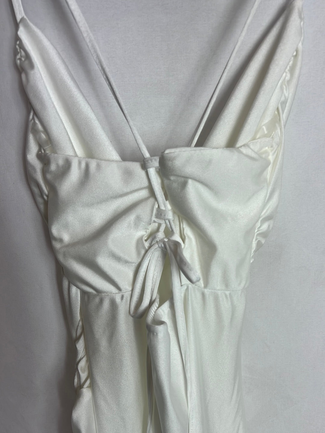 OTRAS. Vestido blanco midi licra T.u(xs/s)