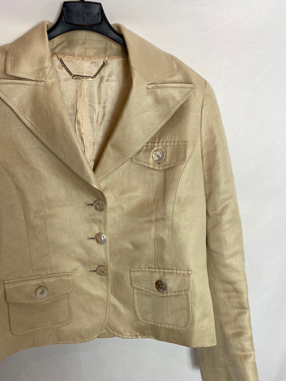 PEDRO DEL HIERRO. Chaqueta vintage beige. T.L