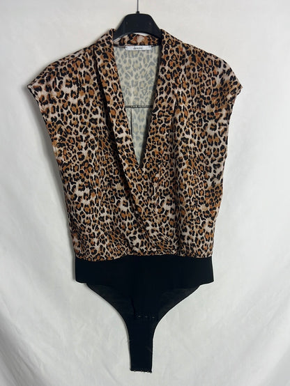 SENSE. Body animal print escote. T M