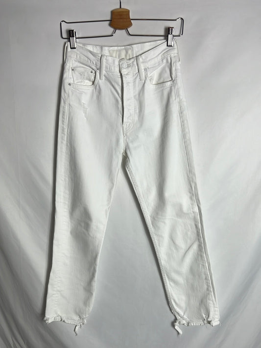 MOTHER SUPERIOR. Pantalón blanco denim slouchy. T 26 (34)