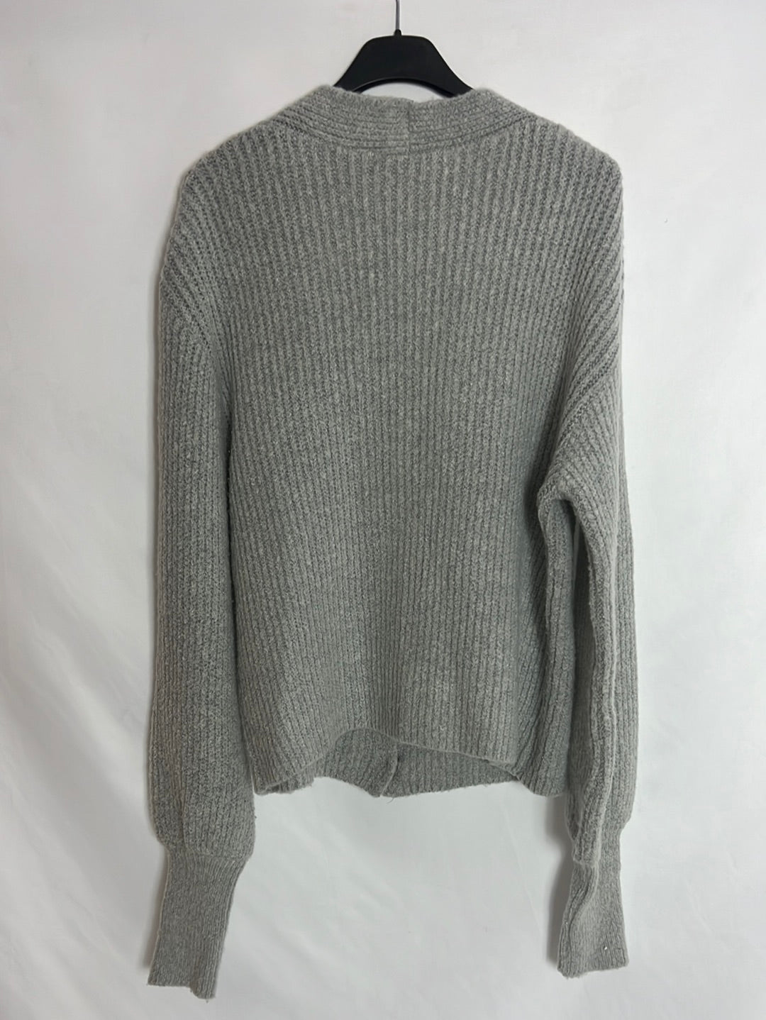 MY PEEPTOES. Cardigan gris oversized botones. T S/M