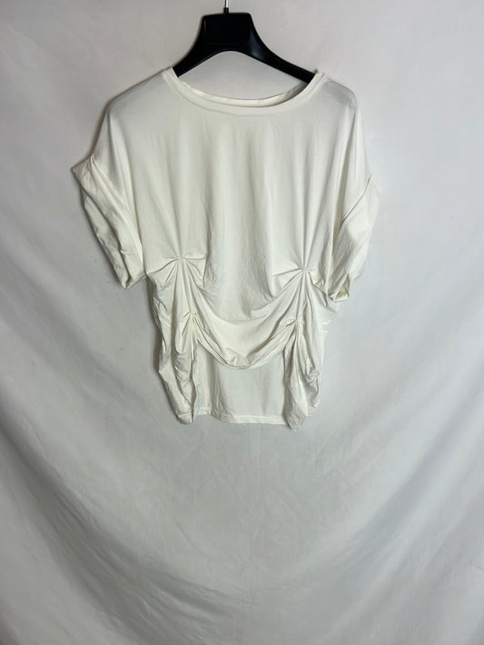 SHEIN. Camiseta fruncida blanca. T.S