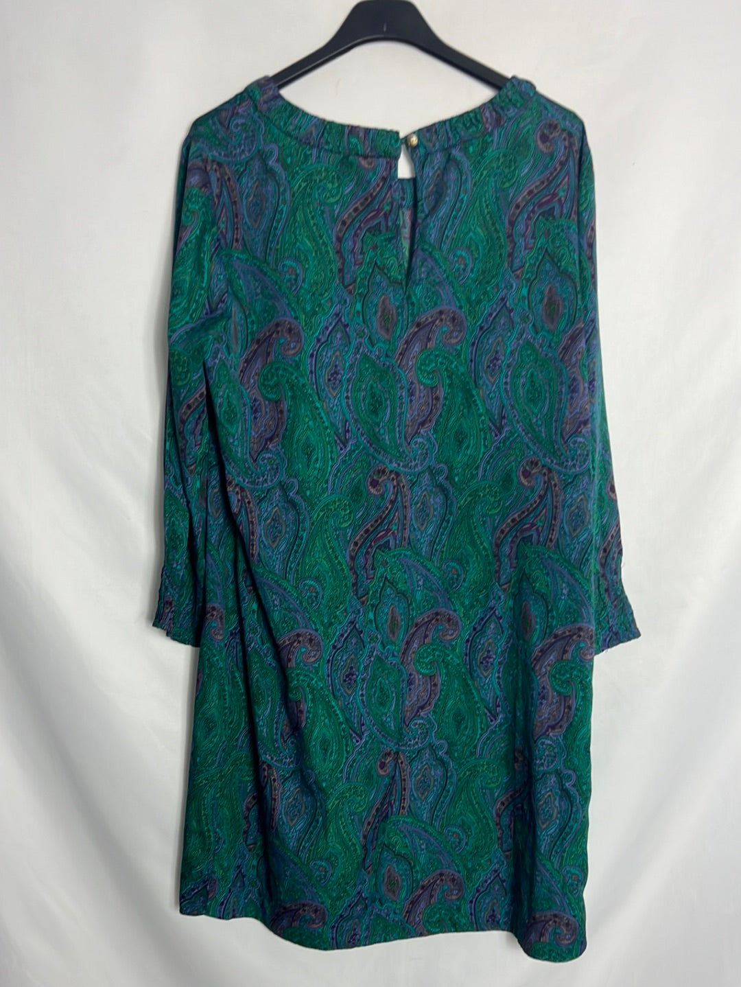 SFERA. Vestido verde y morado amebas. T L