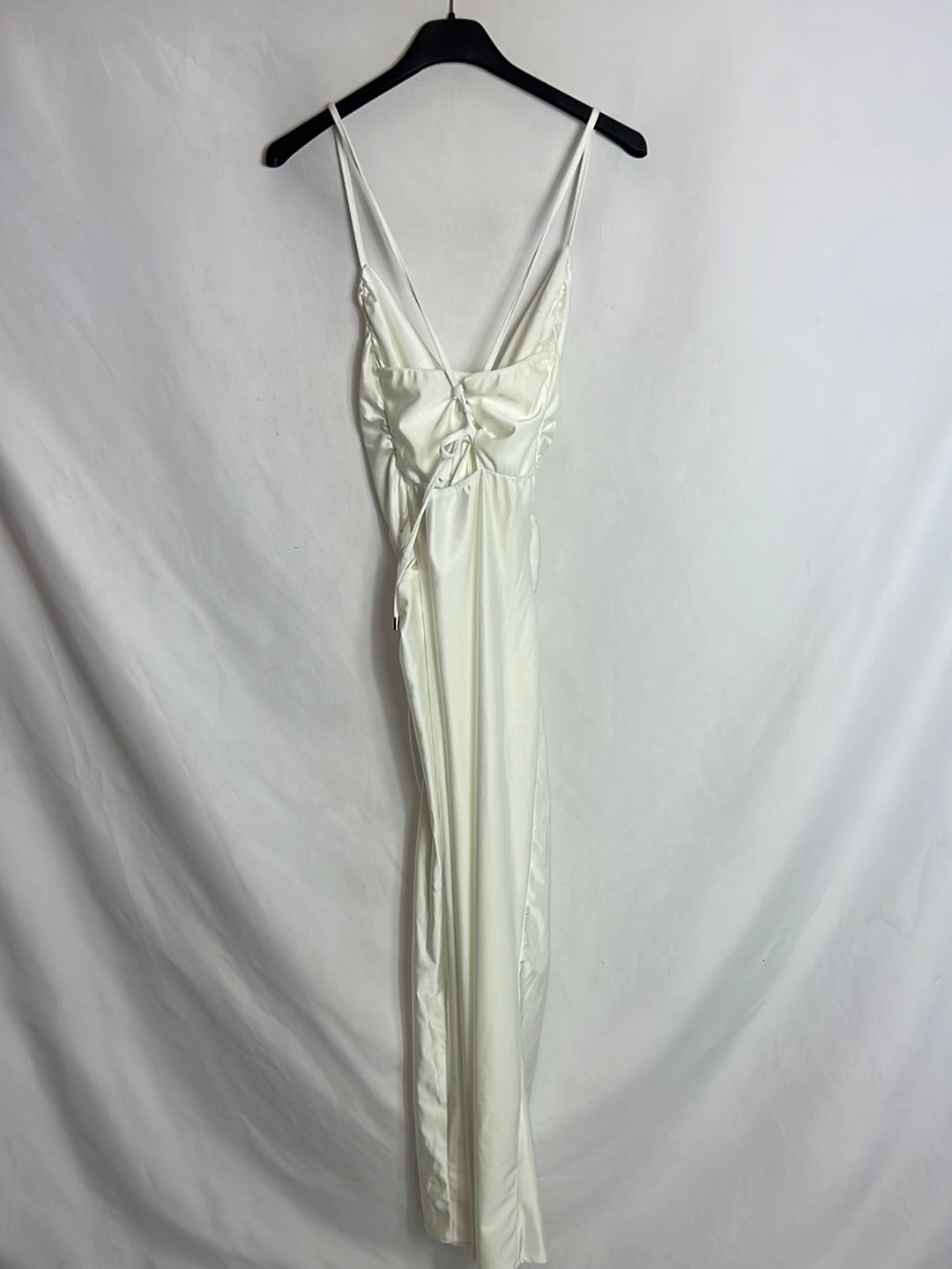 OTRAS. Vestido blanco midi licra T.u(xs/s)