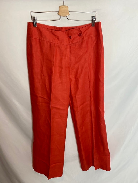 GEORGE RECH. Pantalones lino coral. T.44