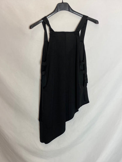 OTRAS. Blusa asimétrica negra. T.XS