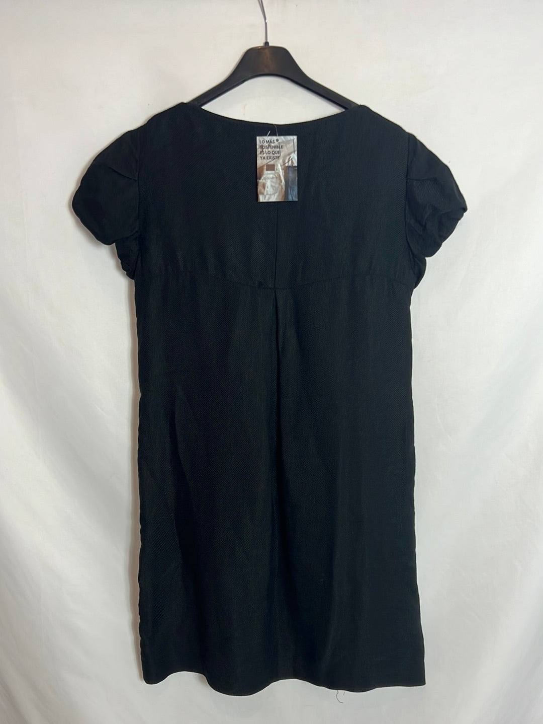 CORTEFIEL. Vestido negro textura T.M