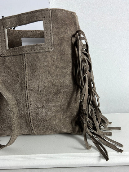 OTRAS. Bolso piel gris flecos (tara)