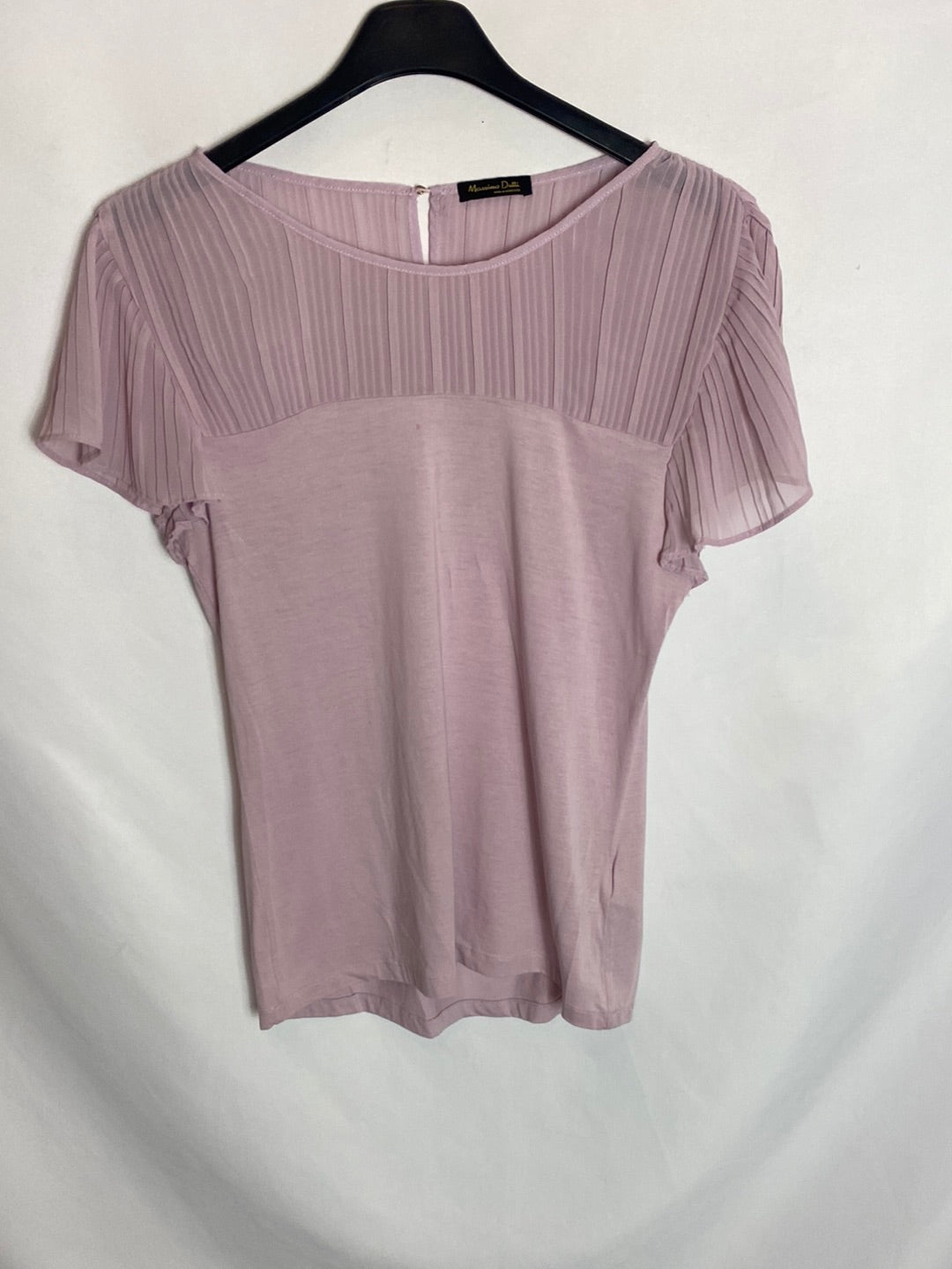 MASSIMO DUTTI. Camiseta rosa palo. T.s