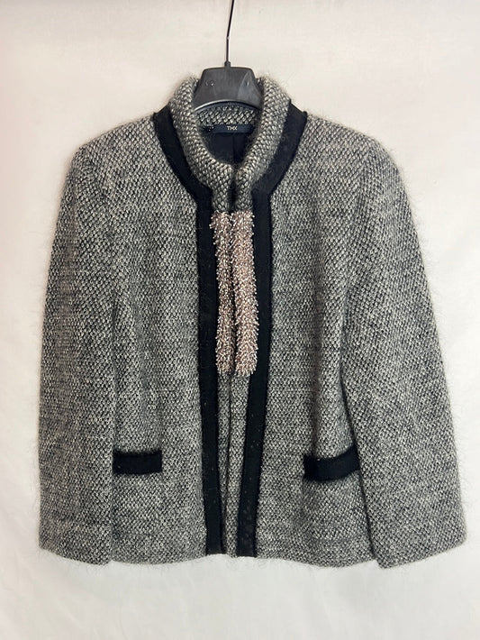 TMX. Chaqueta gris jaspeada T.u(s)