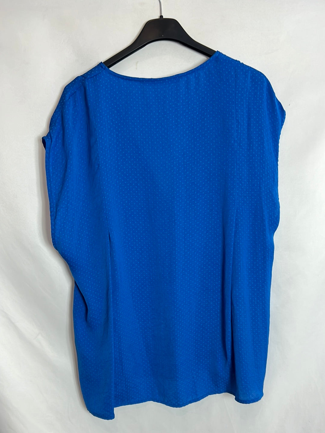 ZARA. Top fluido azul lunares. T L