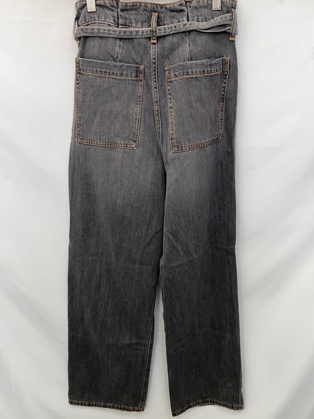 ZARA.Jeans rectos anchos grises T.34