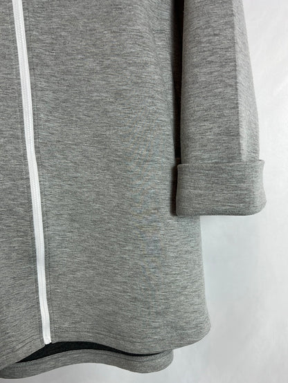 ZARA . Chaqueta larga capucha gris. T S (tara)