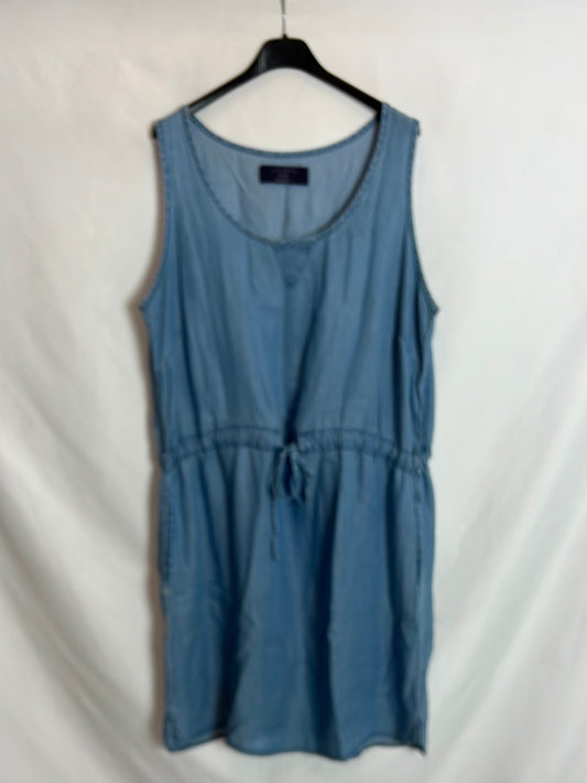 VIOLETA BY MANGO. Vestido corto denim fluido. T L