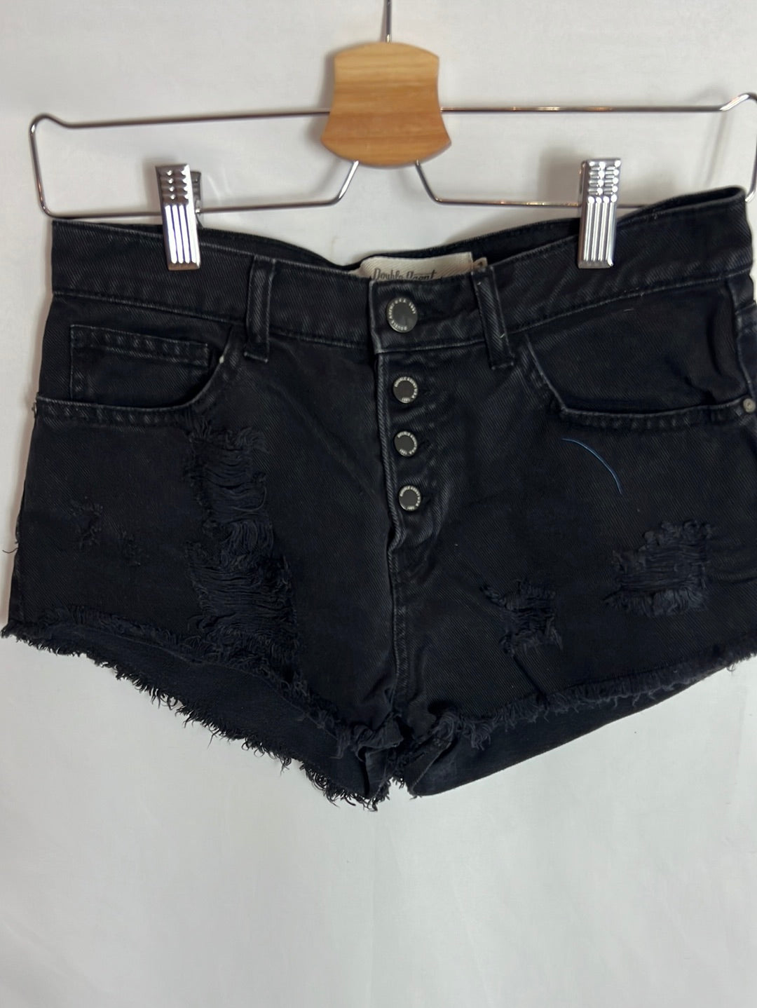 DOUBLE AGENT. Short negro denim T.34