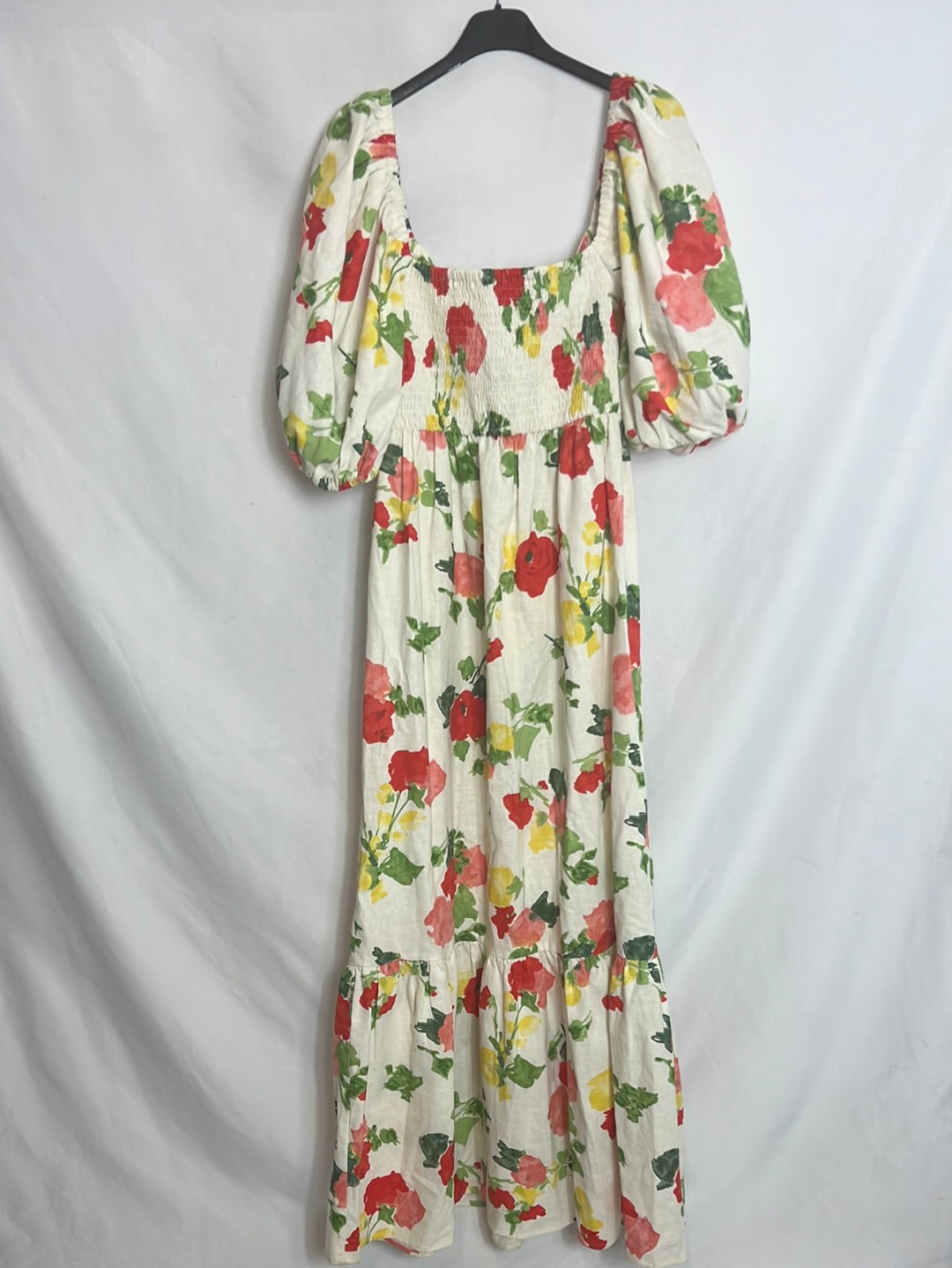 SEZANE. Vestido largo flores T.36