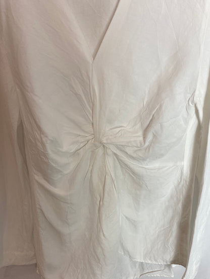 ZARA. Top blanco nudo delantero T.m