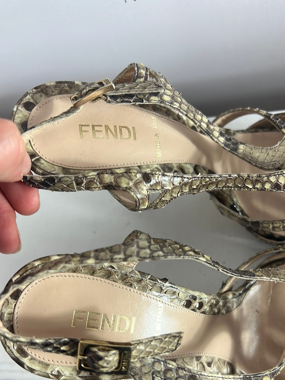 FENDI. Sandalia animal print. T 37