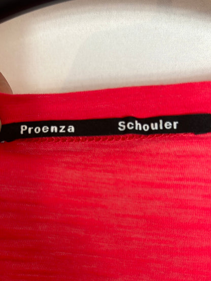 PROENZA SCHOULER . Camiseta algodón roja jaspeada. T M