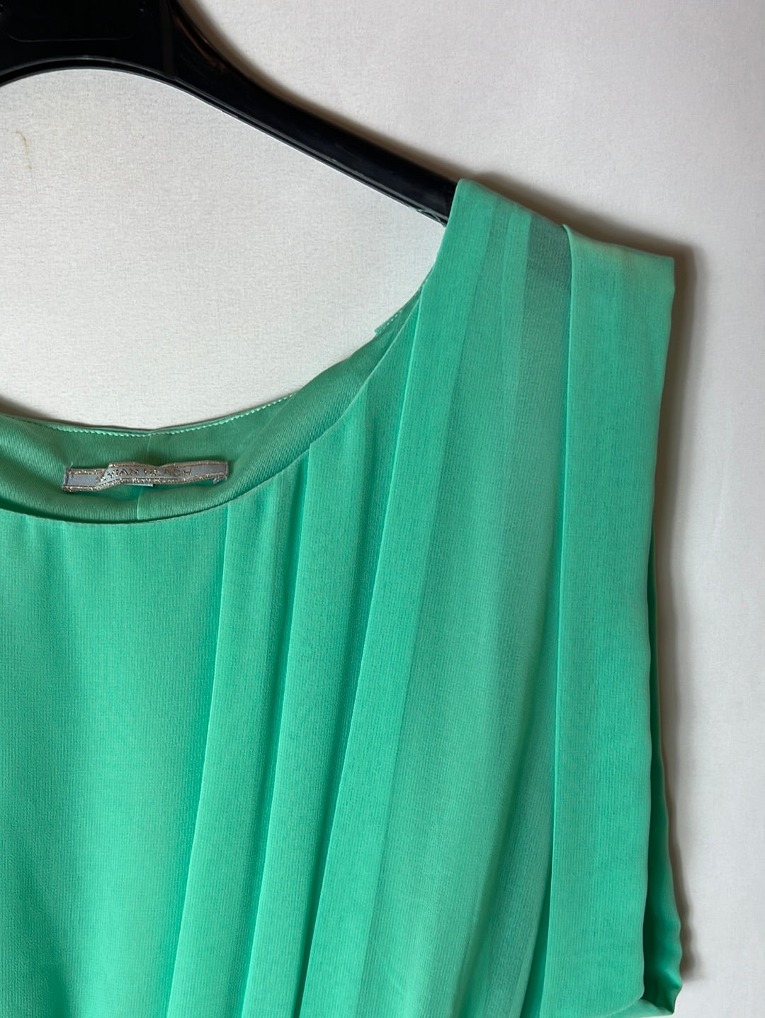 SILVIAN HEACH. Vestido corto gasa verde.  T XS (tara)