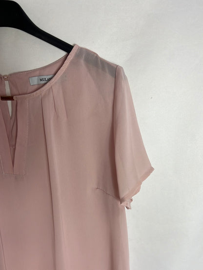 MULAYA. Blusa rosa Manga corta T.M