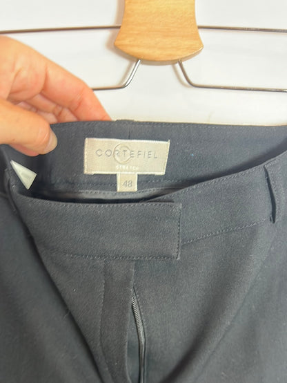 CORTEFIEL. Pantalones negros pinzas. T 48