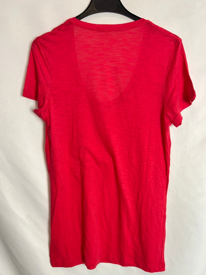 PROENZA SCHOULER . Camiseta algodón roja jaspeada. T M