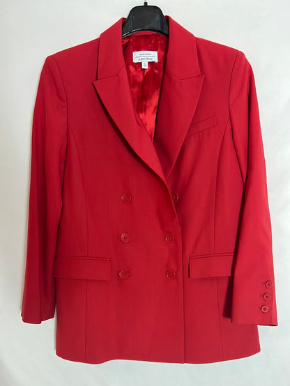 &OTHER STORIES. Blazer roja doble botonadura con lana T 36