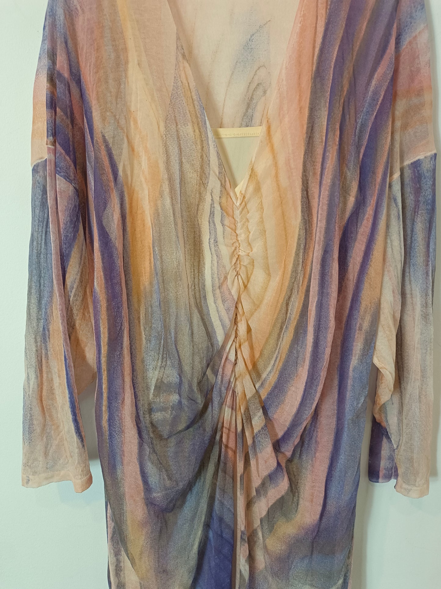 ZARA. Vestido punto tie dye T.l