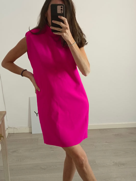 ZARA. Vestido corto rosa T.xs