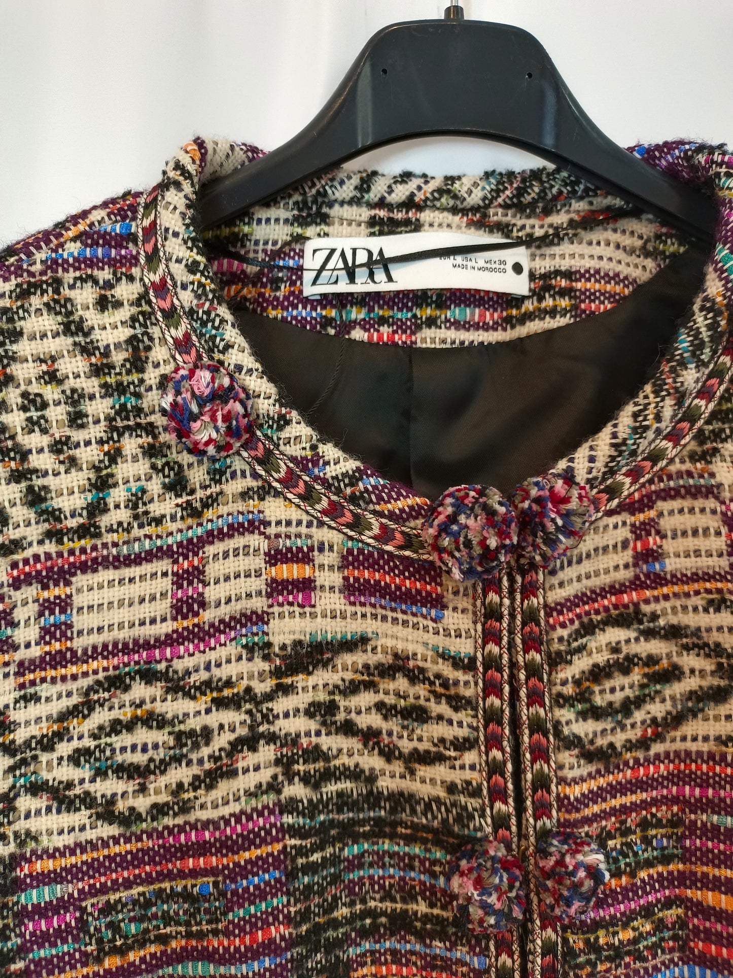 ZARA. Chaqueta textura colores. T L