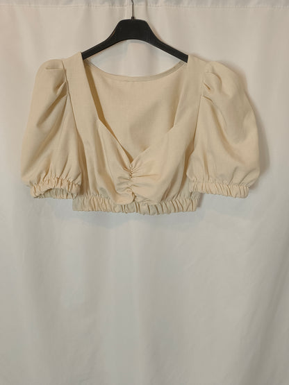 OTRAS. Croptop beige T.u(xs)