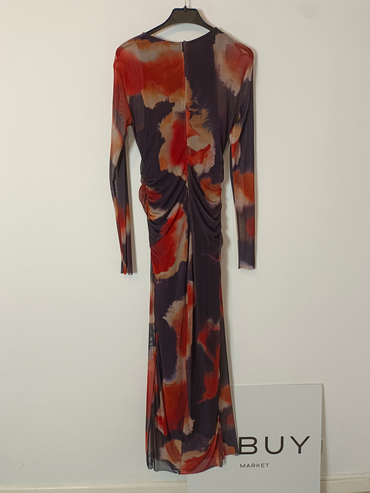 ZARA. Vestido largo rejilla tie dye T.m