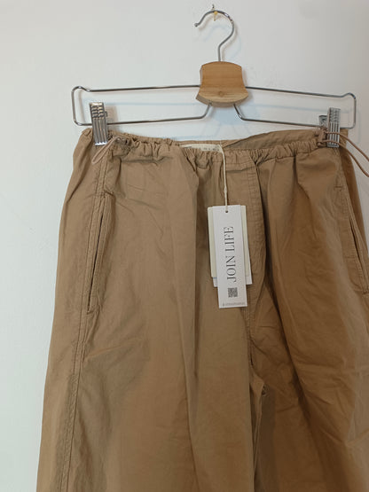 STRADAVARIUS. Pantalón camel bombachos T.s