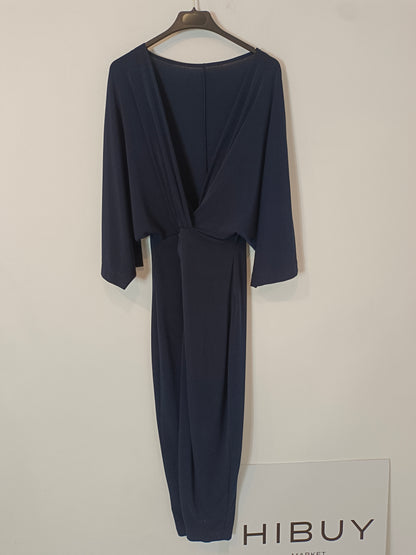 OTRAS. Vestido azul nudo T.u(s/m)