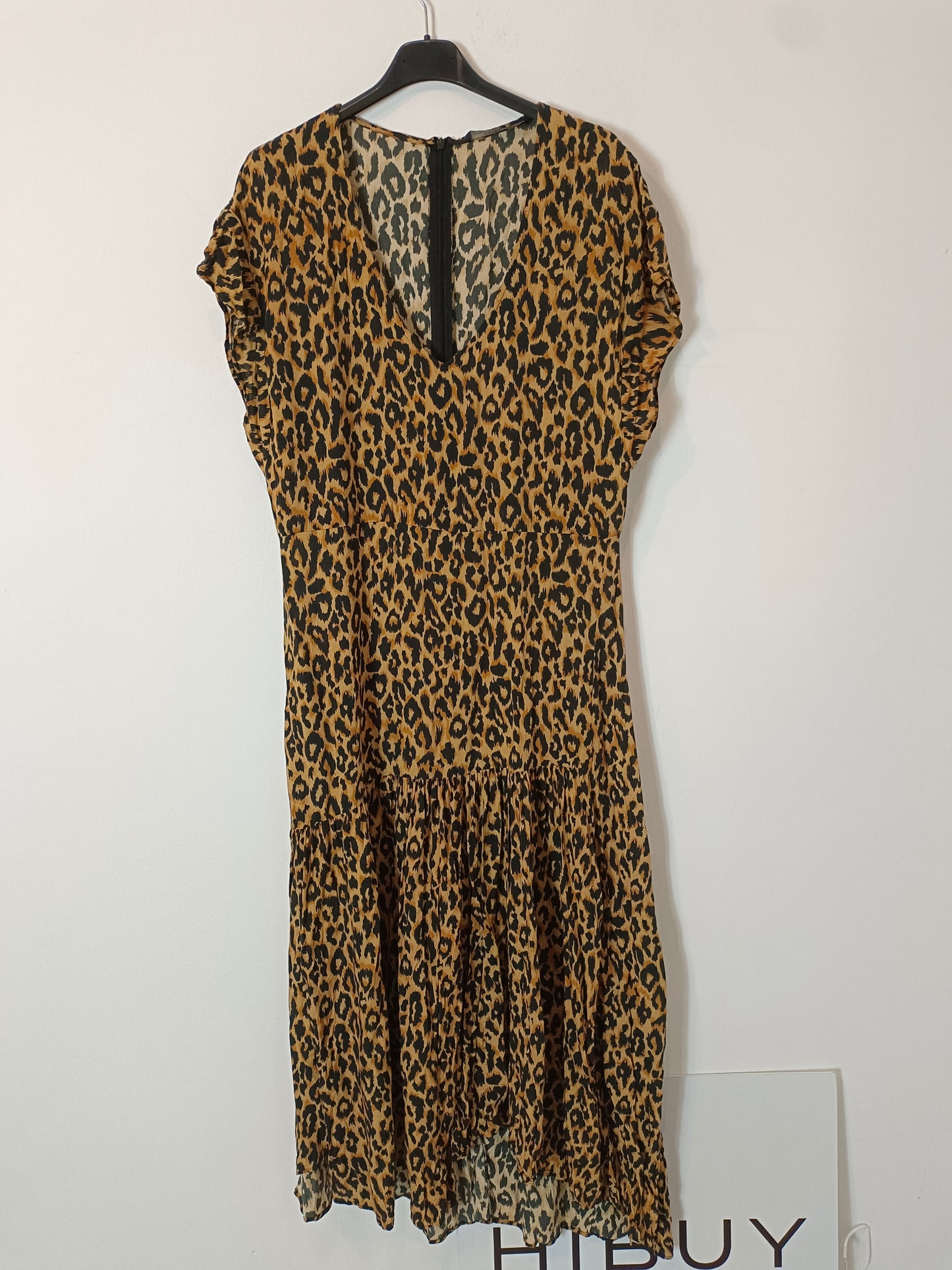 ZARA. Vestido largo animal print T.m