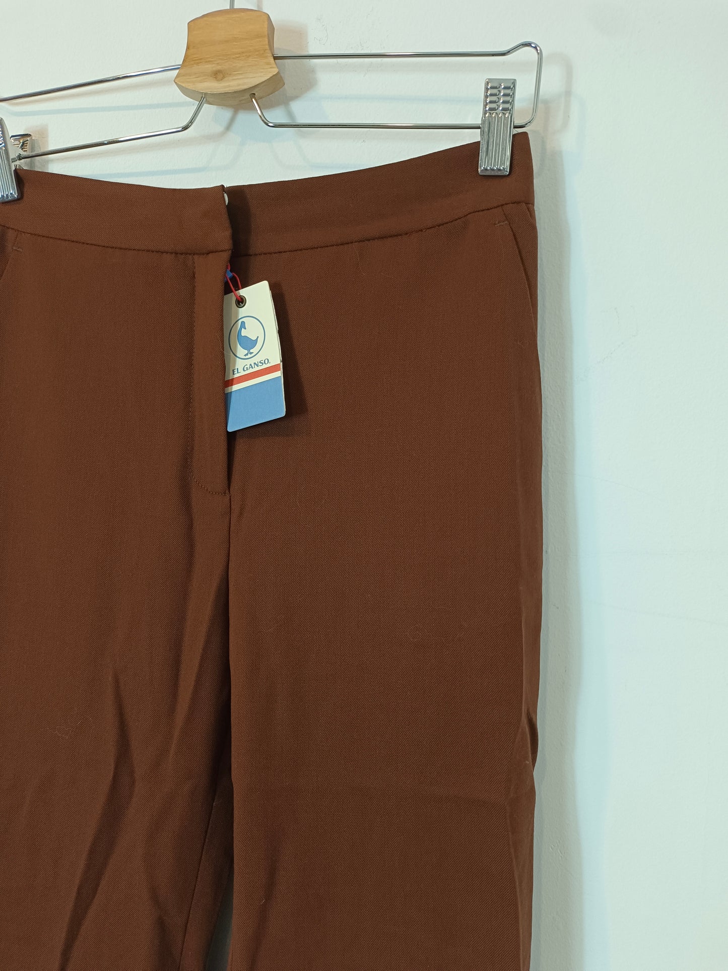 EL GANSO. Pantalón de vestir marrón chocolate T.34