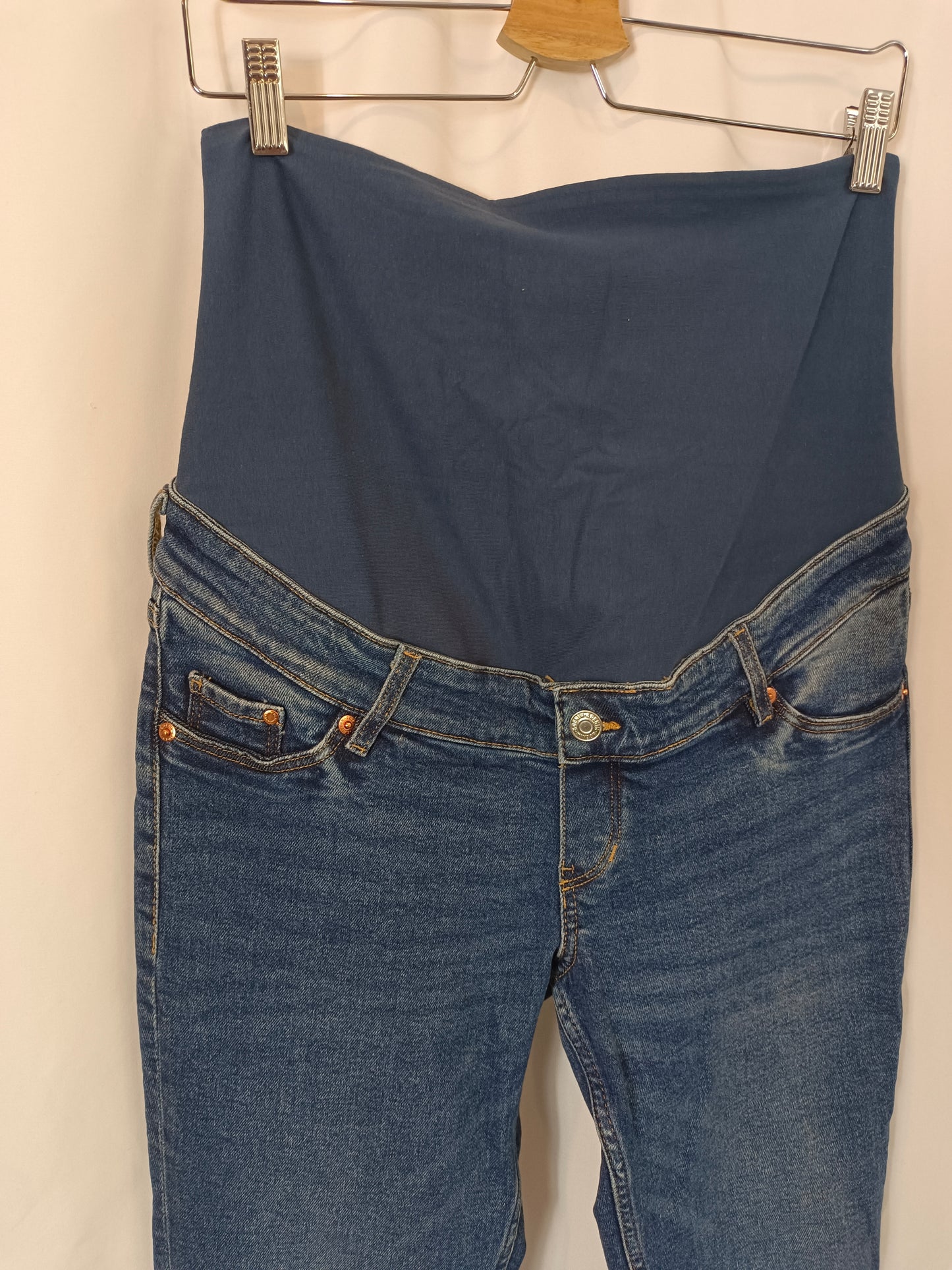 H&M. Pantalón denim premama T.s